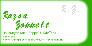 rozsa zoppelt business card